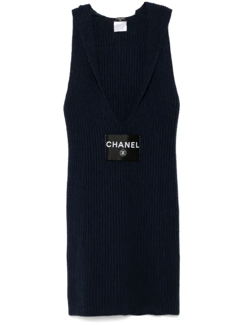 Robe sans manches à logo cc (2008) - CHANEL Pre-Owned - Modalova