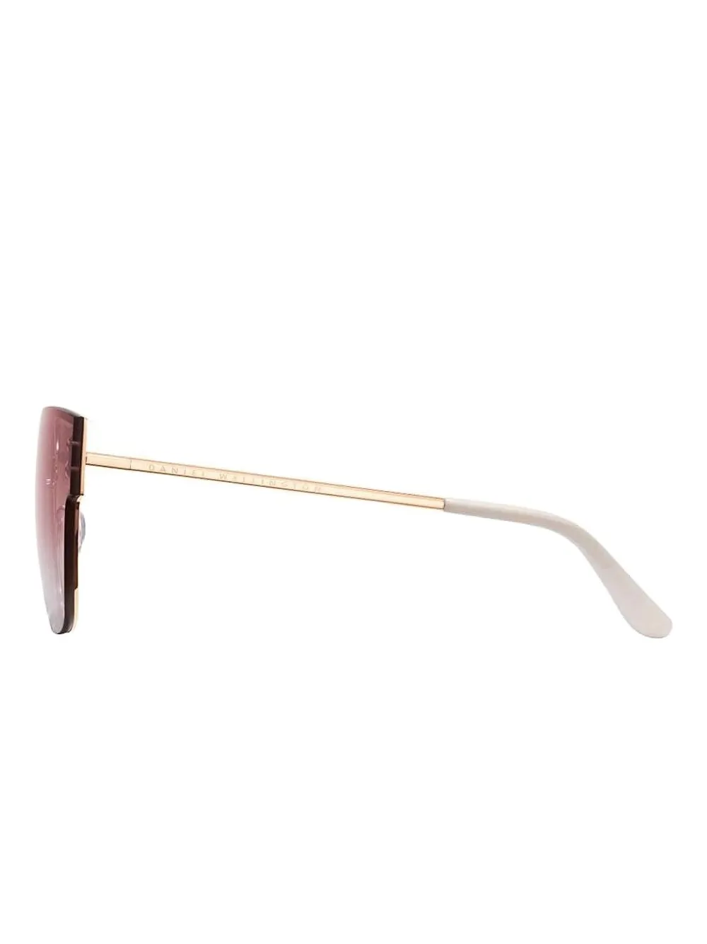 Daniel Wellington The Grande goudkleurige zonnebril met cat-eye montuur Roze