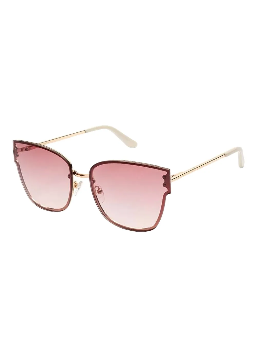 Daniel Wellington The Grande goudkleurige zonnebril met cat-eye montuur Roze