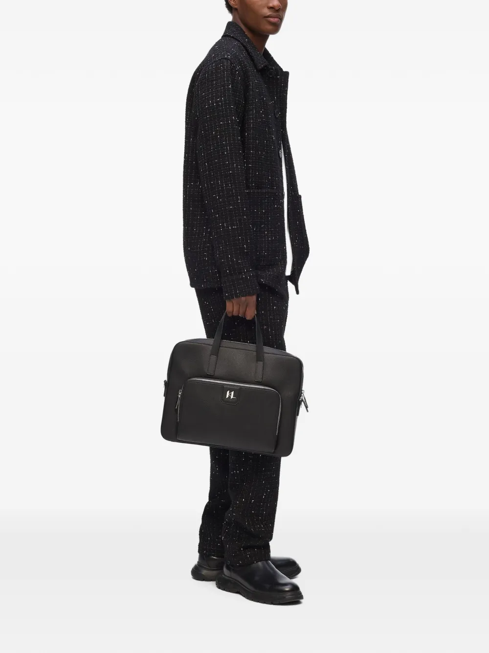 Karl Lagerfeld K Monogram aktetas Zwart