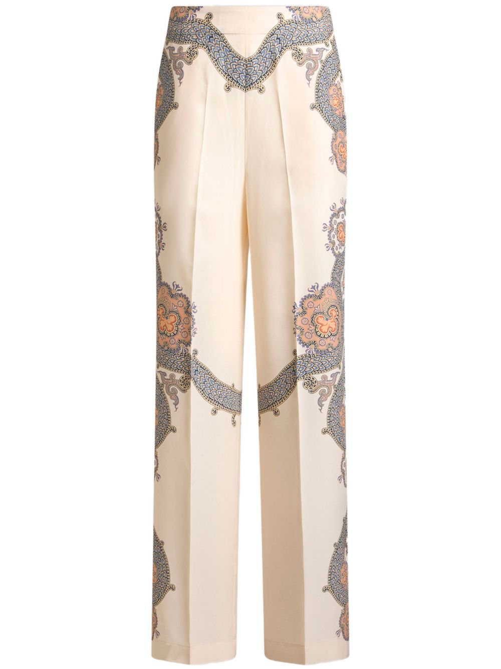 Year of Snake silk palazzo trousers