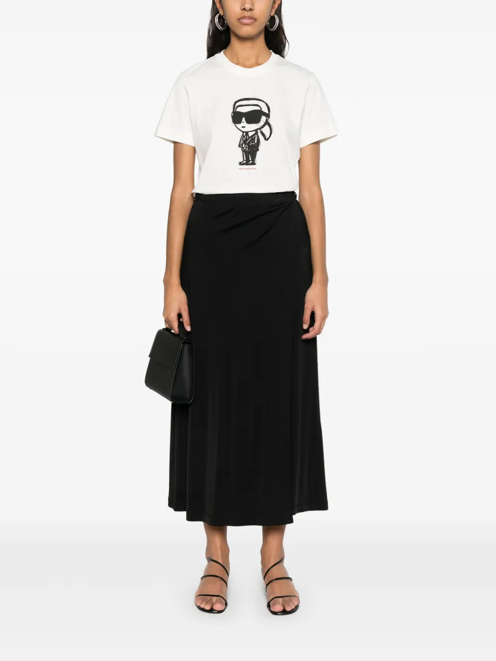 Karl Lagerfeld IKon Sketch T-shirt - Wit