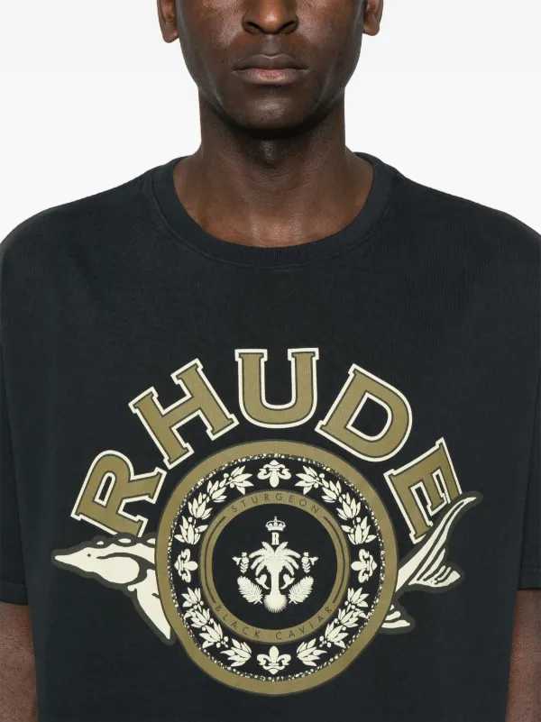 RHUDE プリント Tシャツ | ブラック | FARFETCH JP