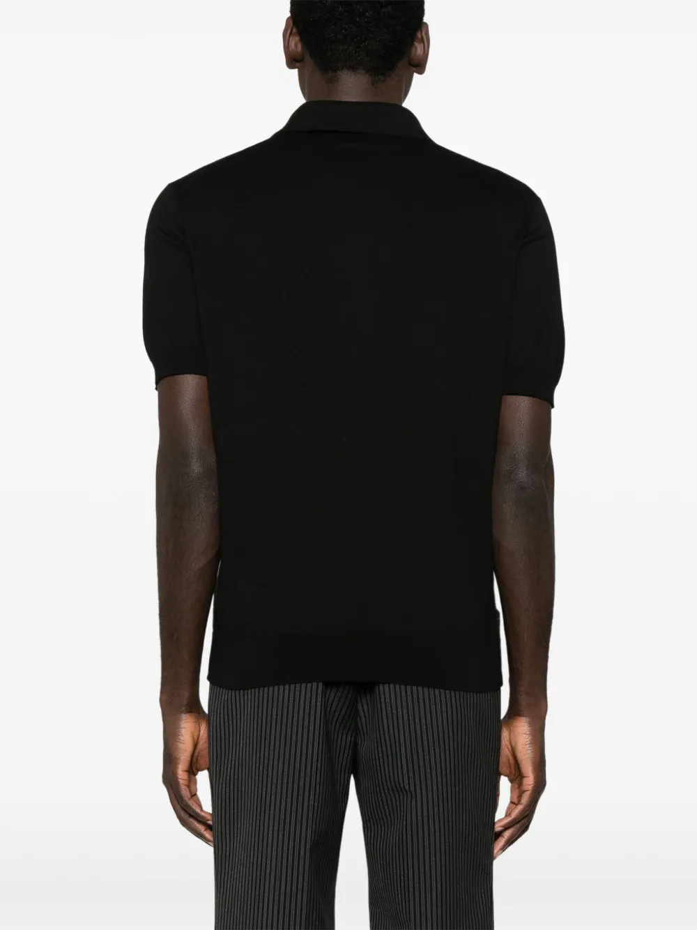 Zegna Gebreid poloshirt Zwart
