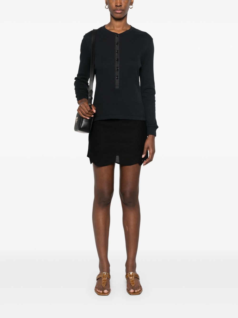 TOM FORD Gebreide mini-rok - Zwart