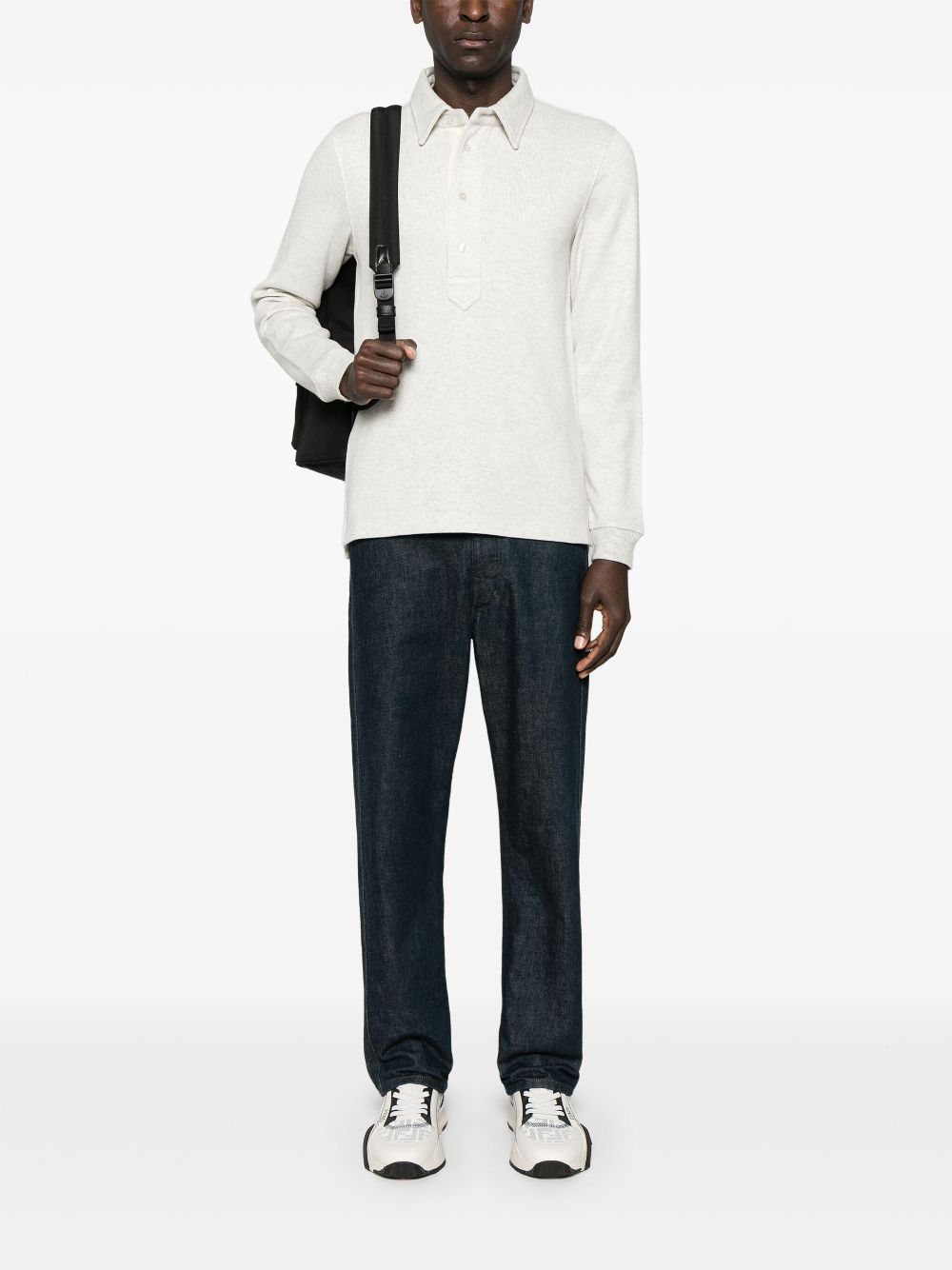 TOM FORD Gebreid poloshirt - Grijs