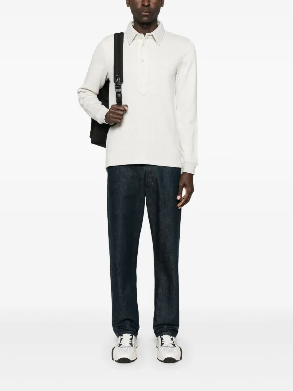 TOM FORD Knitted Polo Shirt | Grey | FARFETCH