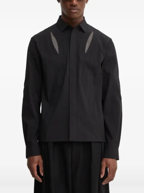 HELIOT EMIL cut-out design long-sleeve shirt