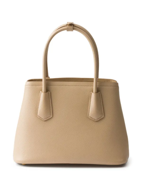 Prada ダブル サフィアーノ ハンドバッグ S | ニュートラル