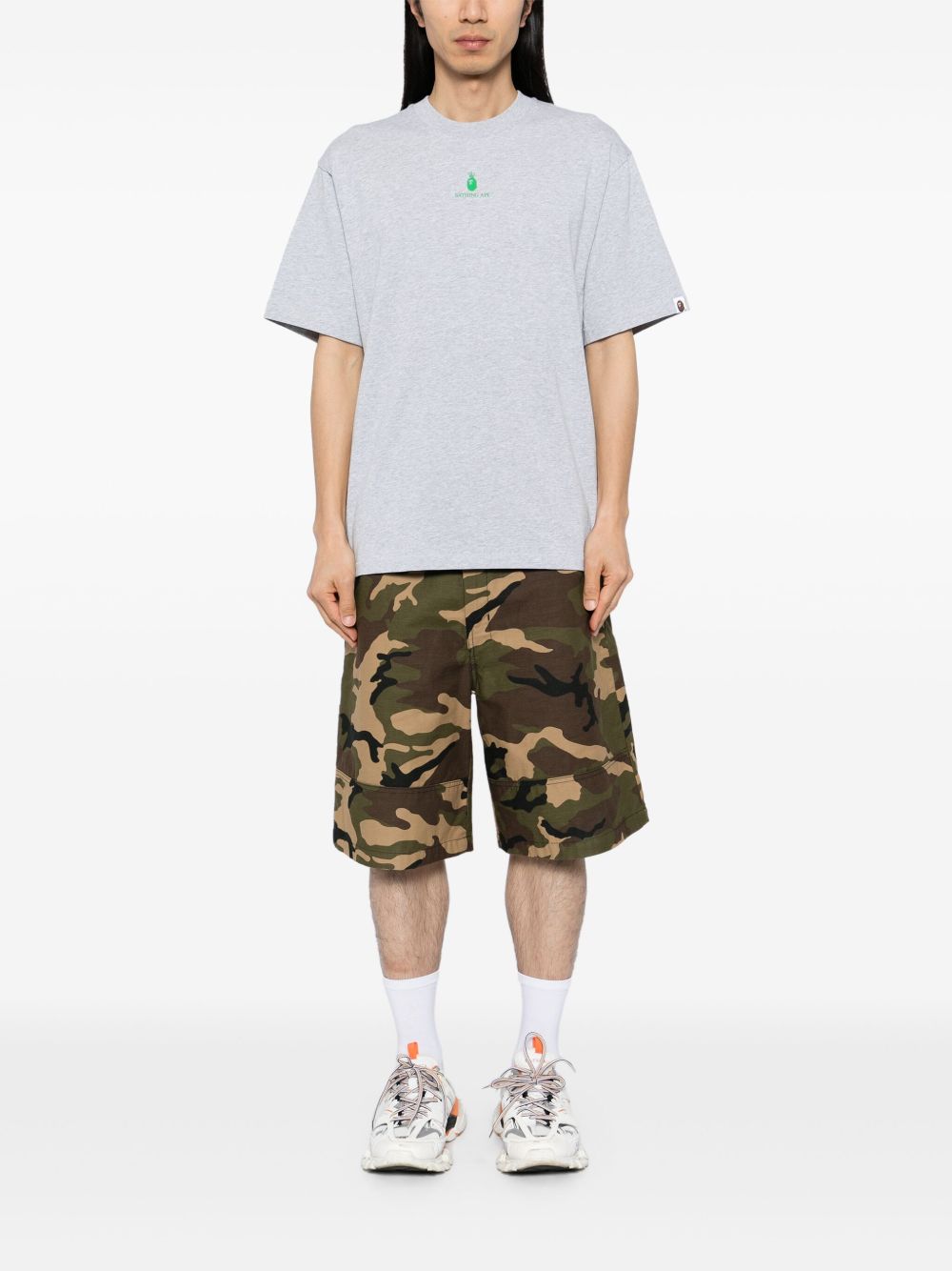 A BATHING APE® T-shirt met logoprint - Grijs