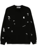 A BATHING APE® all-over logo print sweater - Black