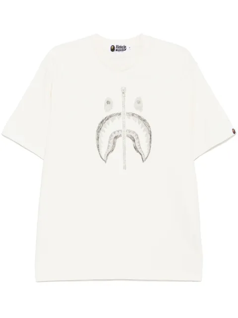 A BATHING APE® playera con logo estampado