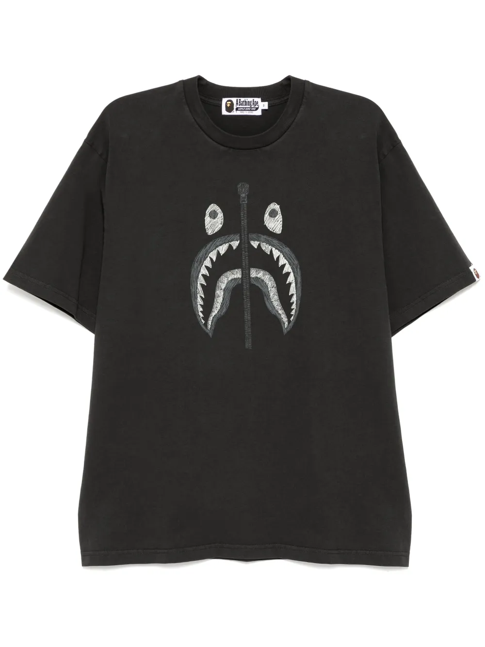 A BATHING APE T-shirt met logoprint Zwart