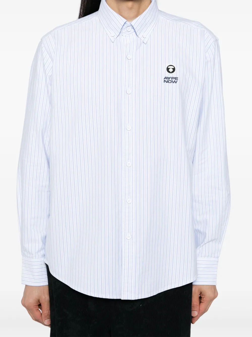 AAPE BY *A BATHING APE Overhemd met logopatch Blauw