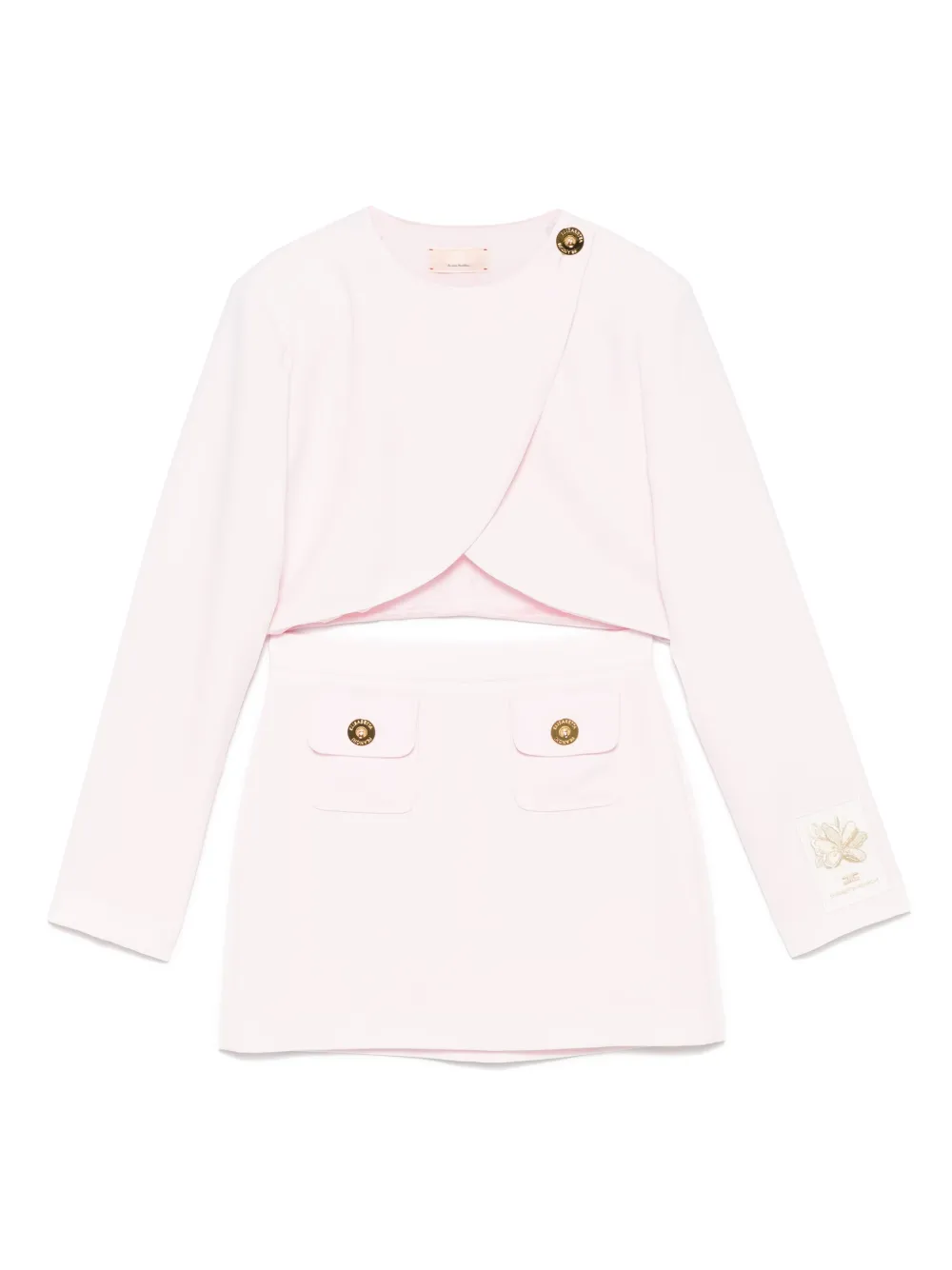 Elisabetta Franchi La Mia Bambina telpak met logopatch Roze