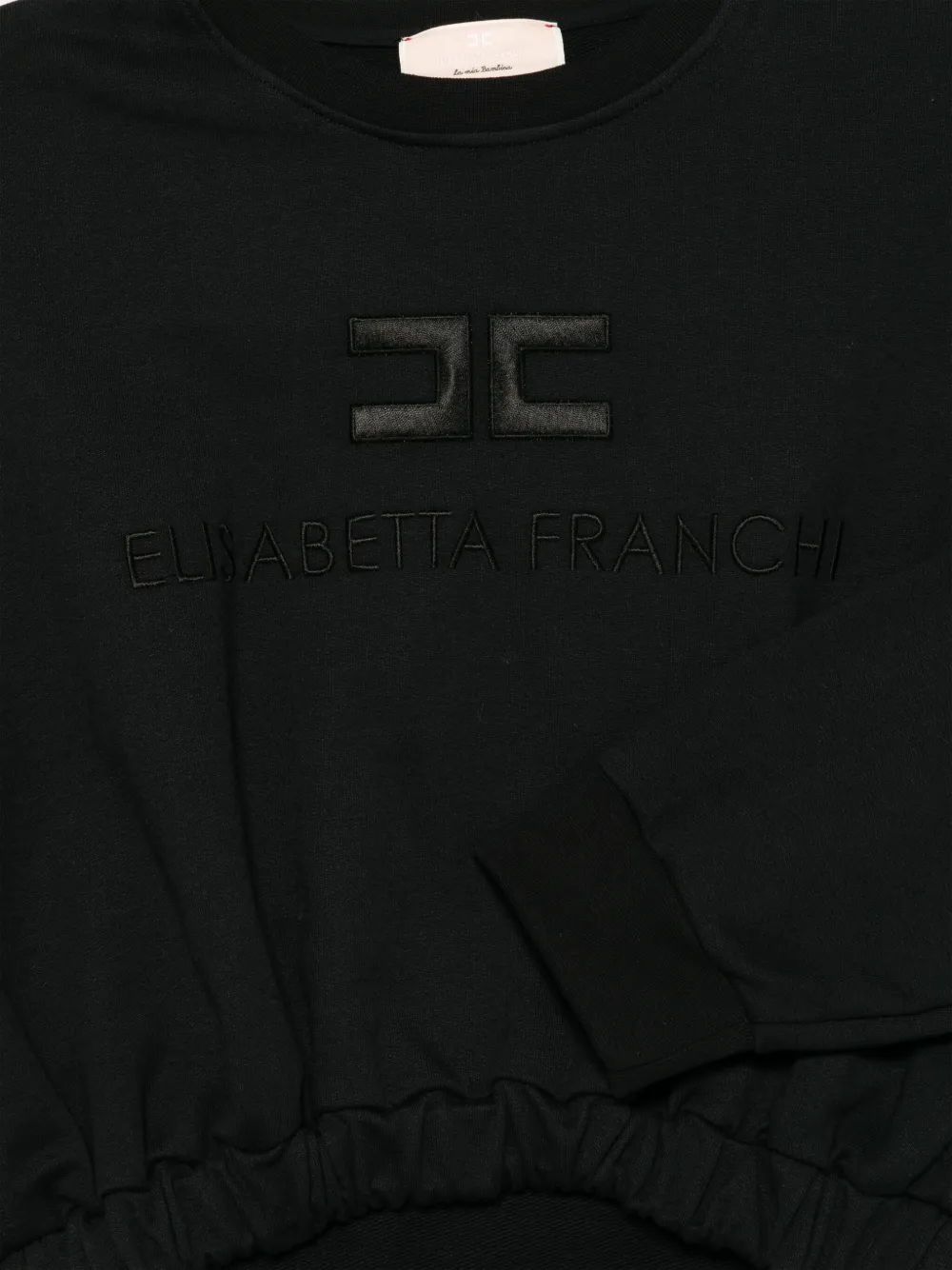 Elisabetta Franchi La Mia Bambina Sweater met geborduurd logo Zwart