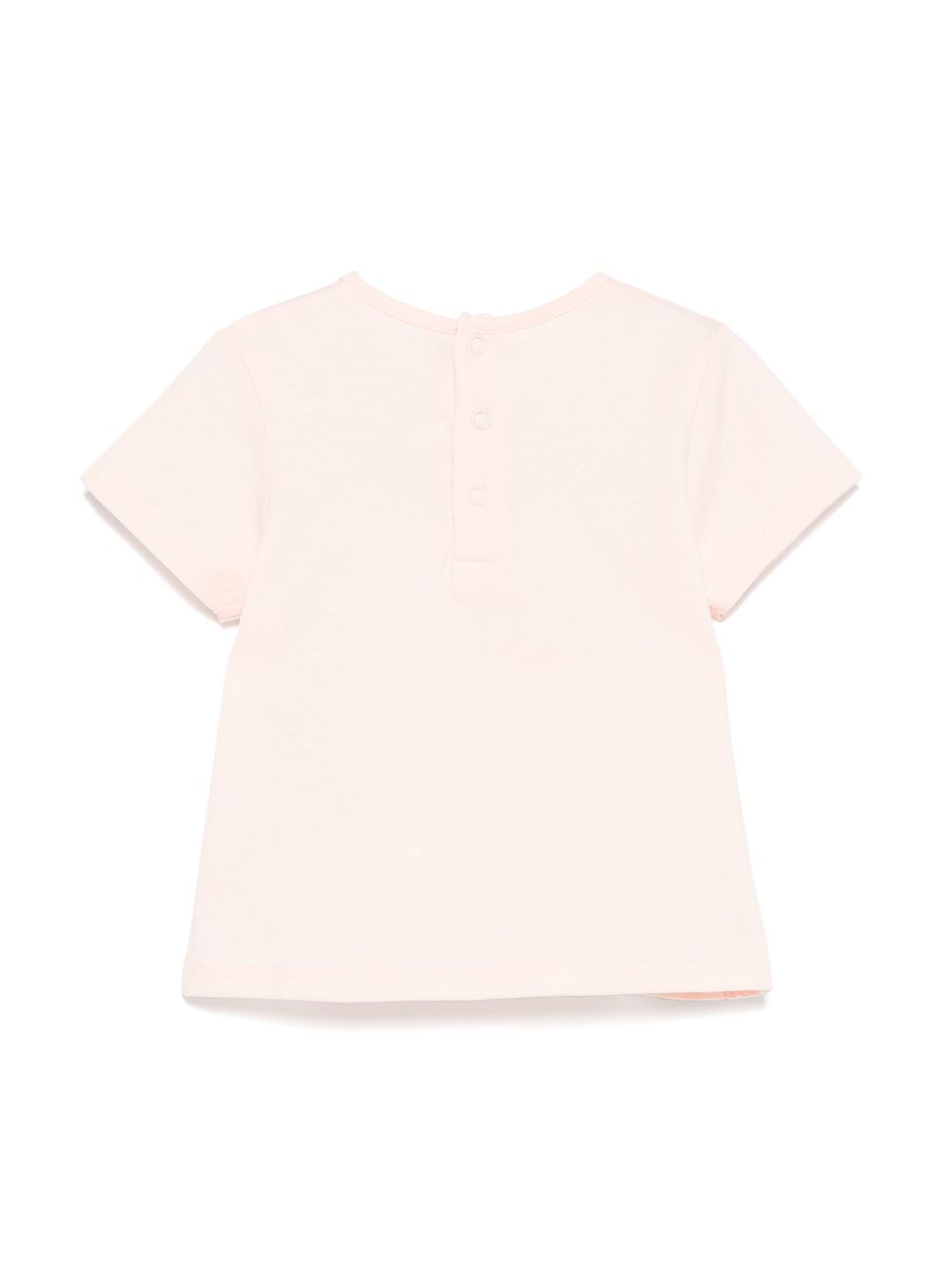 Chloé Kids logo-embroidered T-shirt - Pink