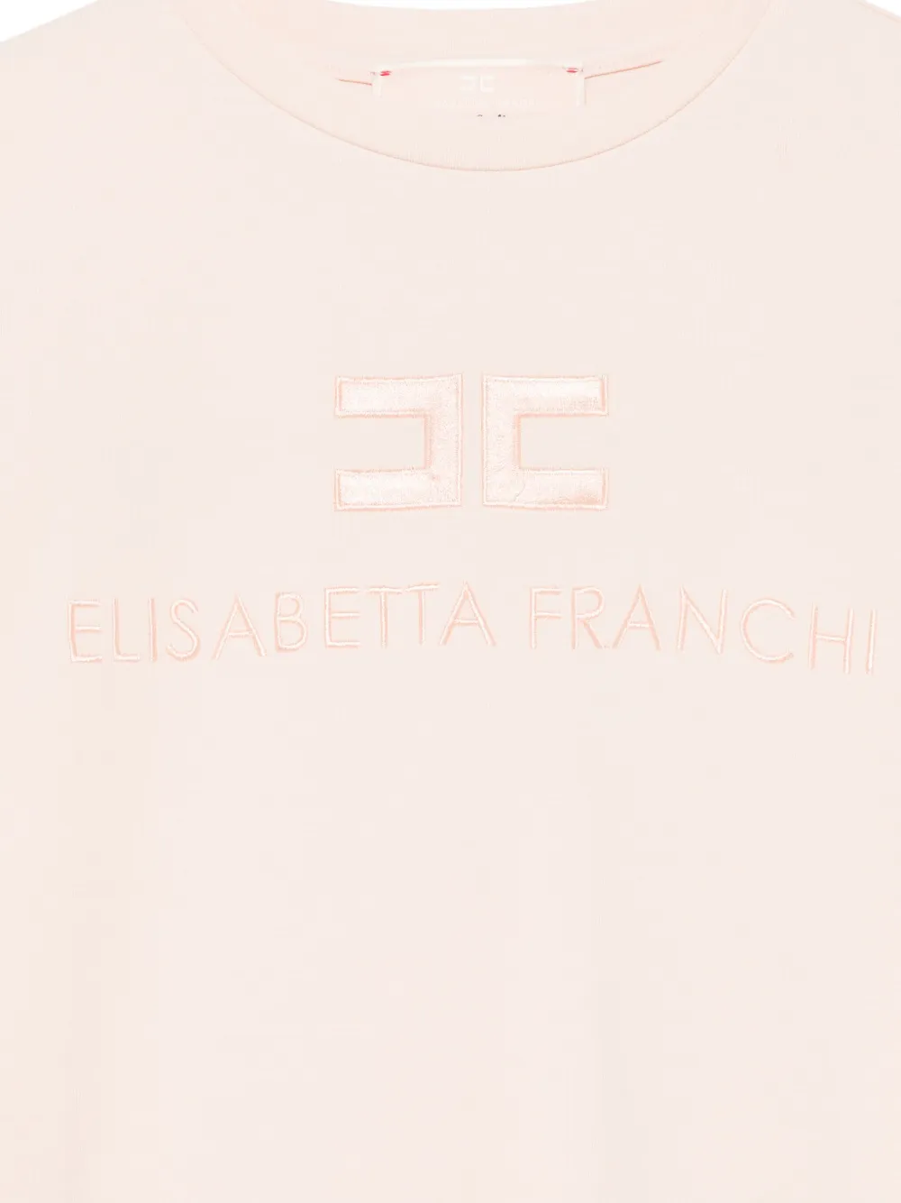 Elisabetta Franchi La Mia Bambina T-shirt met geborduurd logo Roze