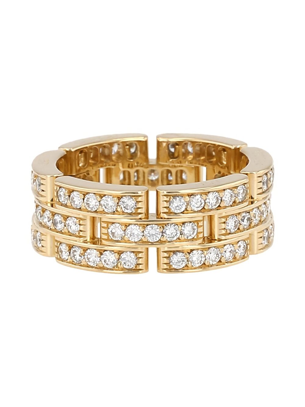 Cartier 2005 pre-owned 18kt yellow gold Maillon Panthère medium diamond ring