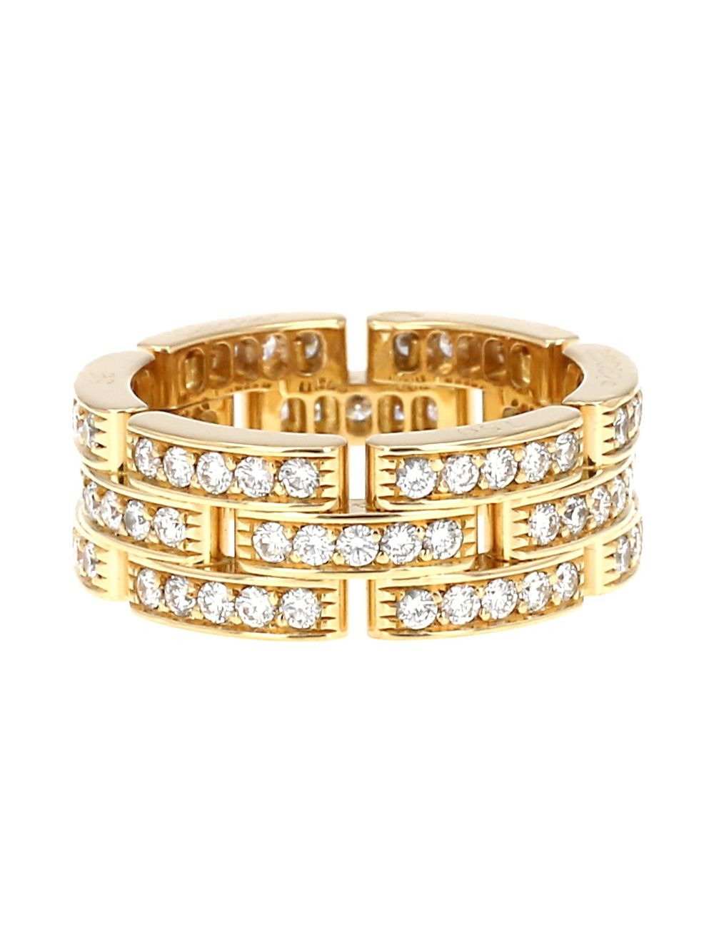 Cartier 2005 pre-owned 18kt yellow gold Maillon Panthère medium diamond ring