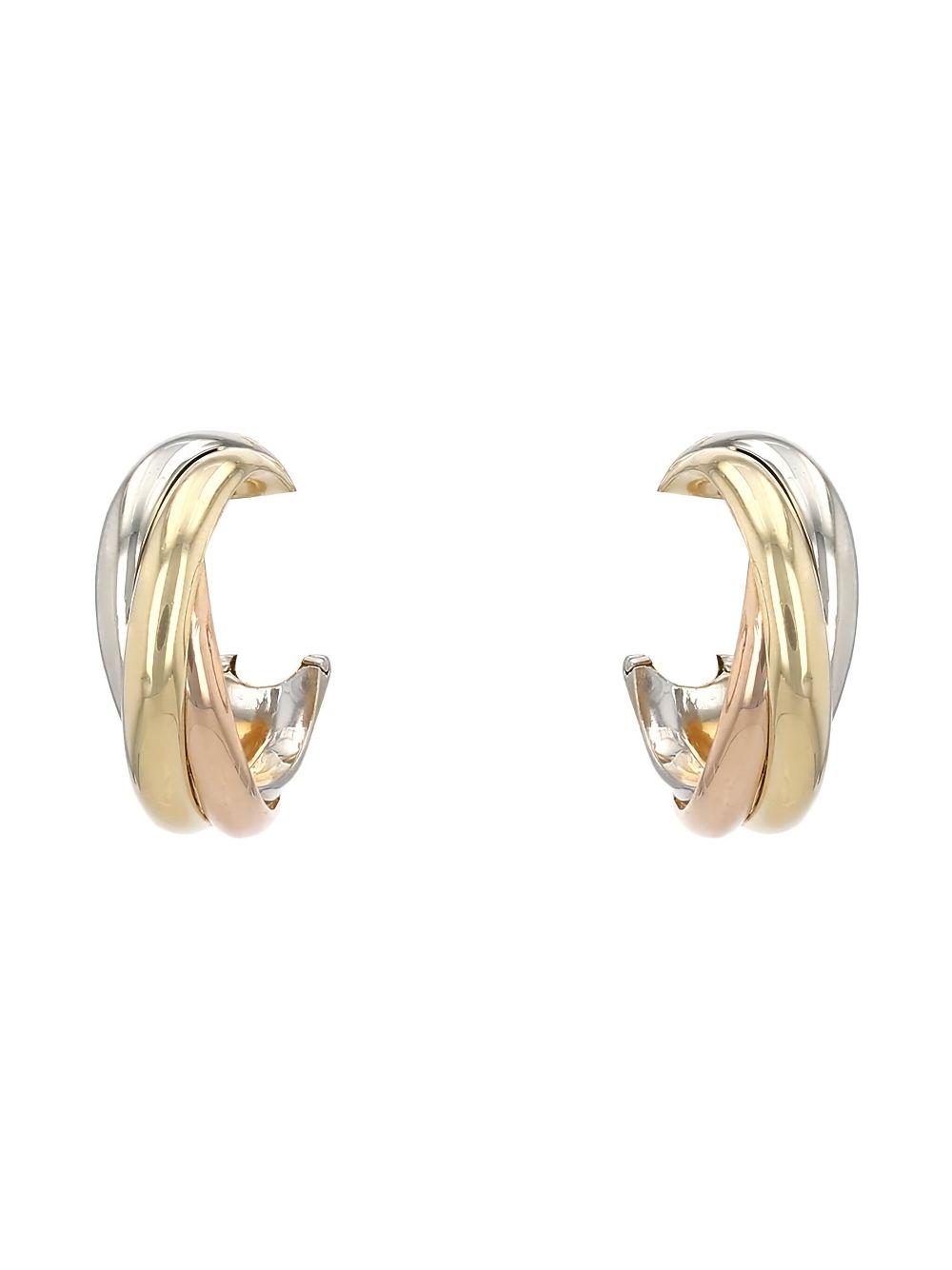 Image 1 of Cartier yellow gold hoop clip-on earrings