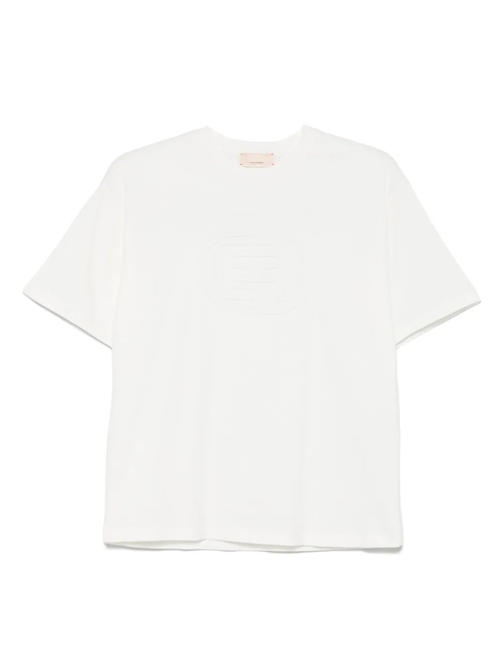Elisabetta Franchi La Mia Bambina T-shirt met logo-reliëf Wit