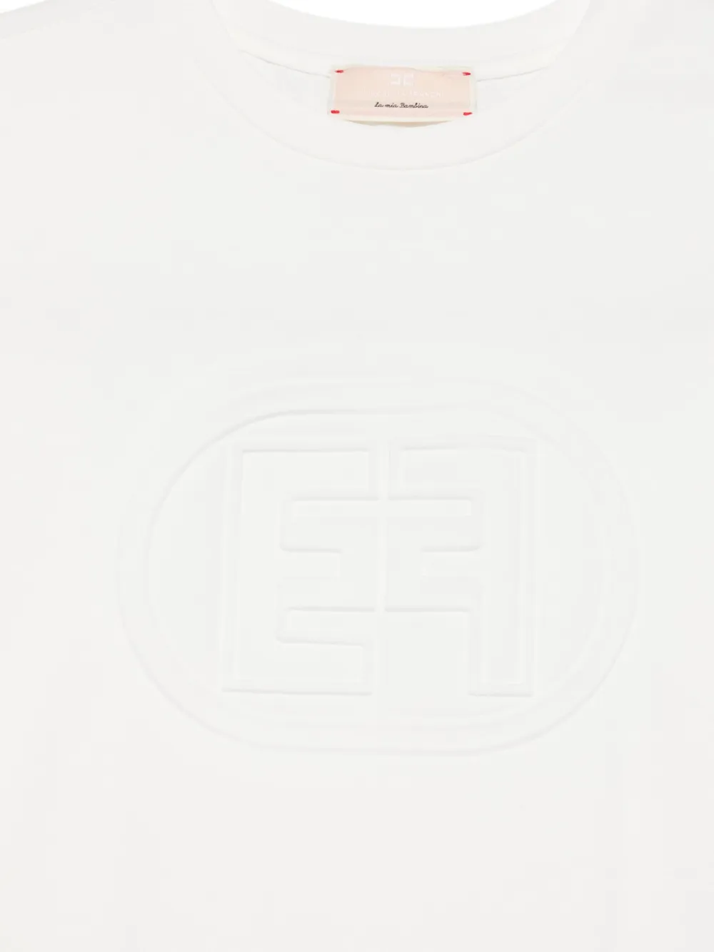 Elisabetta Franchi La Mia Bambina T-shirt met logo-reliëf Wit