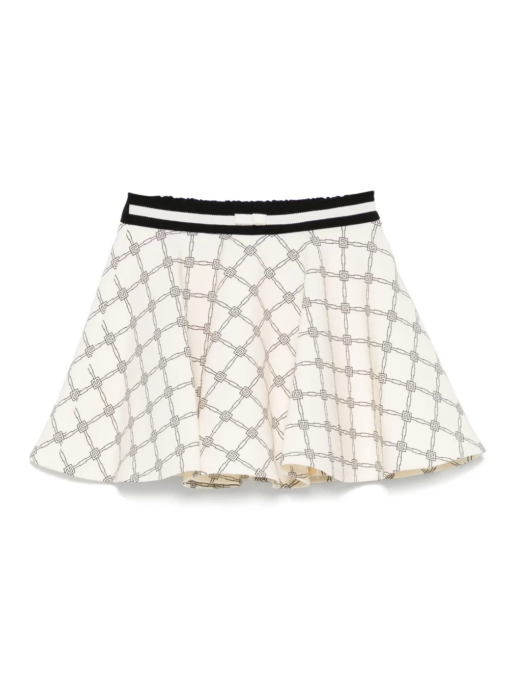 Elisabetta Franchi La Mia Bambina Rok met monogram-patroon Beige