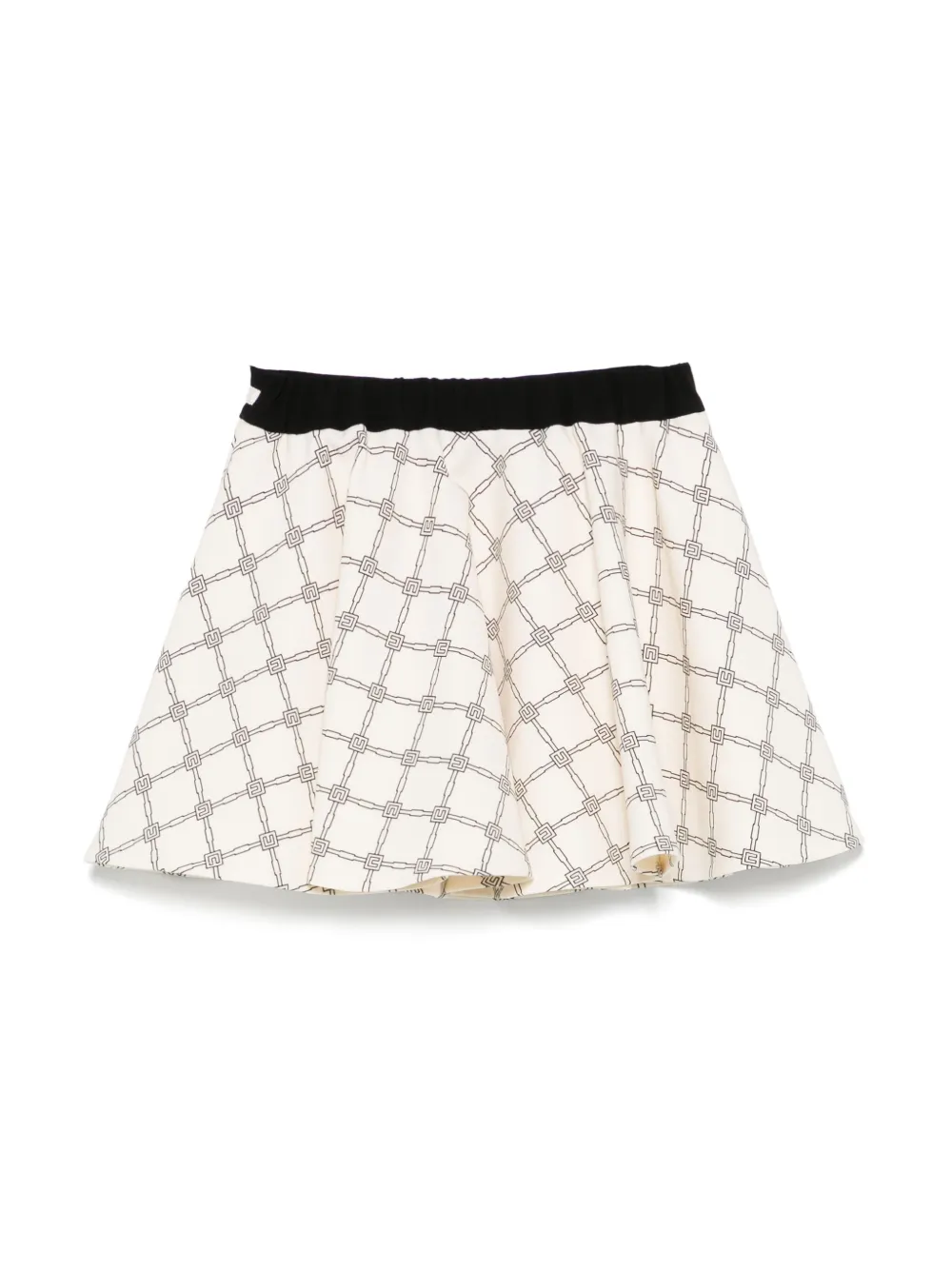 Elisabetta Franchi La Mia Bambina Rok met monogram-patroon - Beige