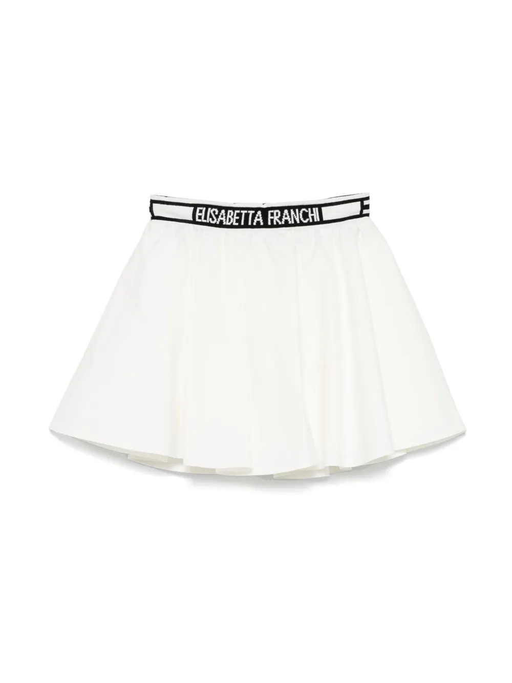 Elisabetta Franchi La Mia Bambina flared rok - Wit