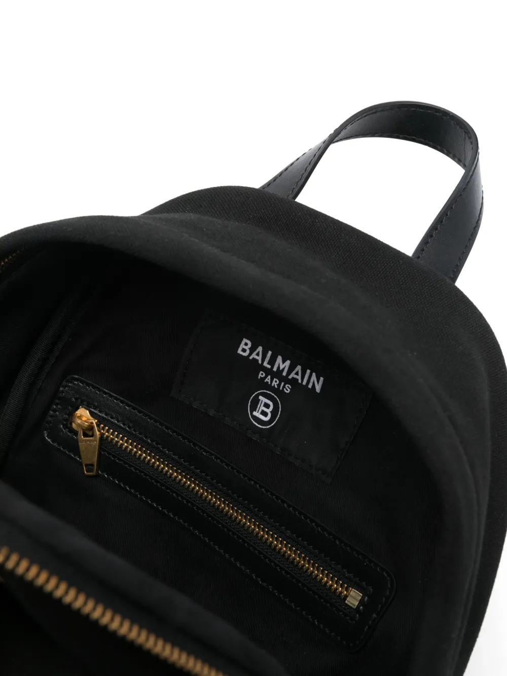 Balmain Kids Rugzak met geborduurd logo Zwart