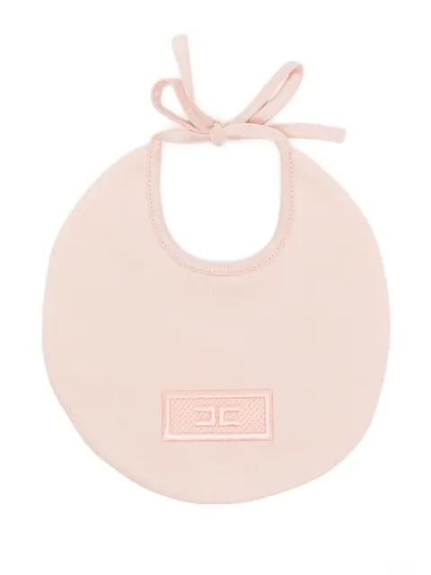 Elisabetta Franchi La Mia Bambina Babador com logo bordado