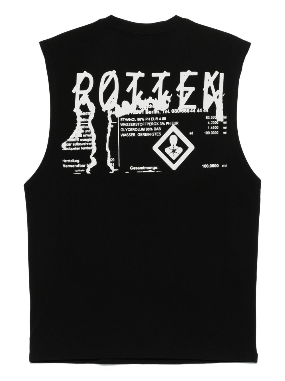 44 LABEL GROUP Tanktop met logoprint - Zwart