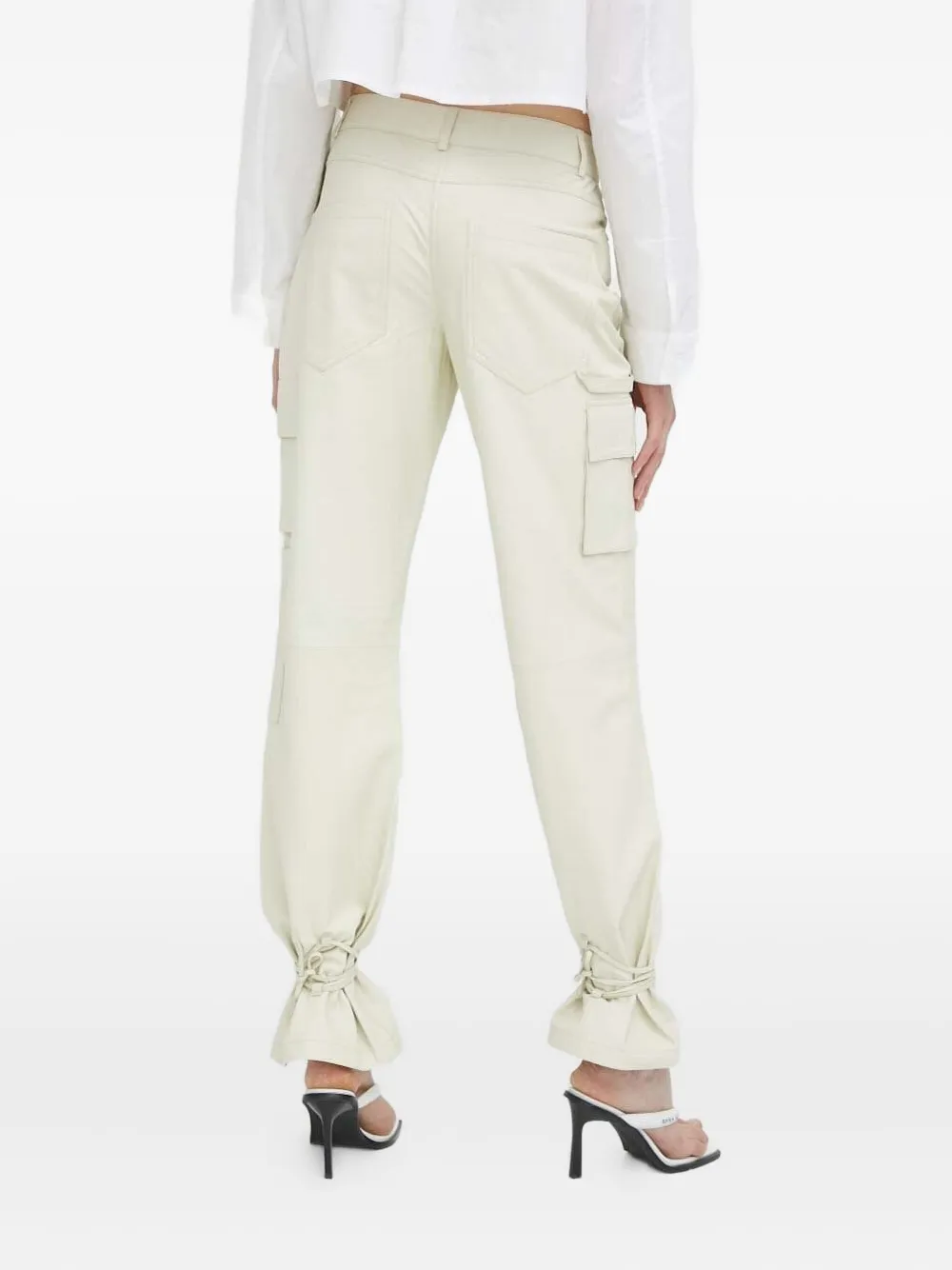 HERSKIND tie-leg cargo trousers - Beige