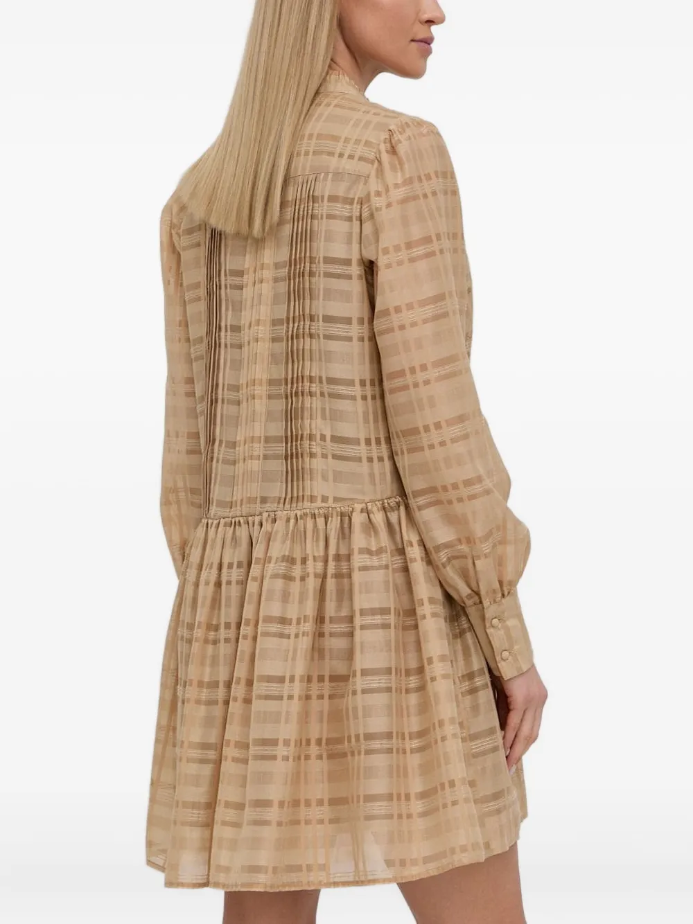 HERSKIND Mini-jurk met geplooide detail - Beige