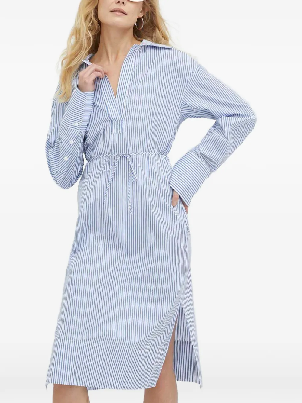 HERSKIND striped midi dress - Bianco