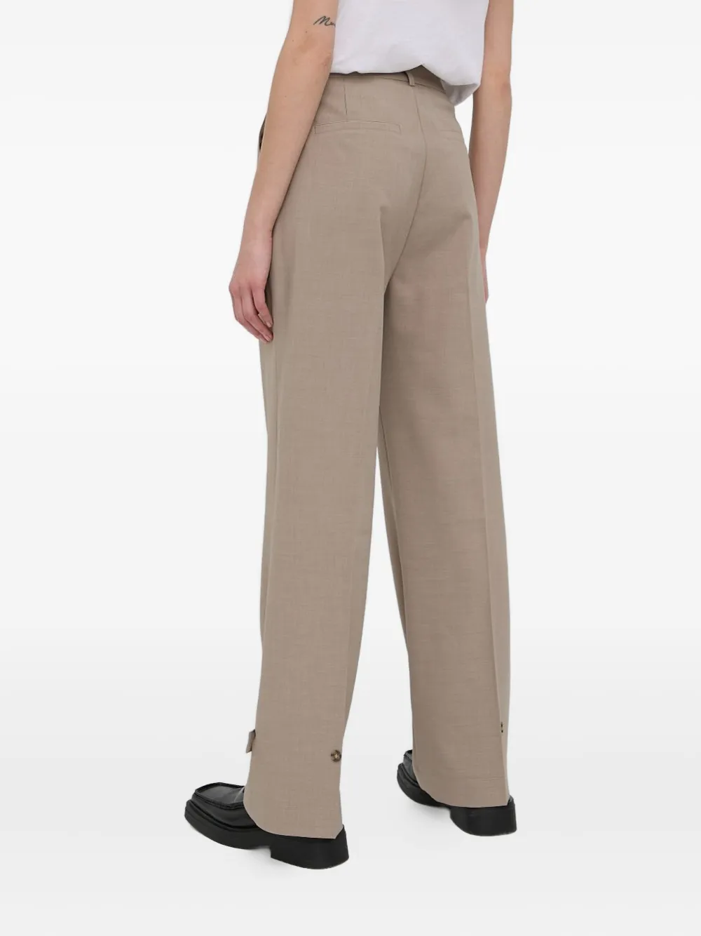 HERSKIND button-fastening tailored trousers - Bruin