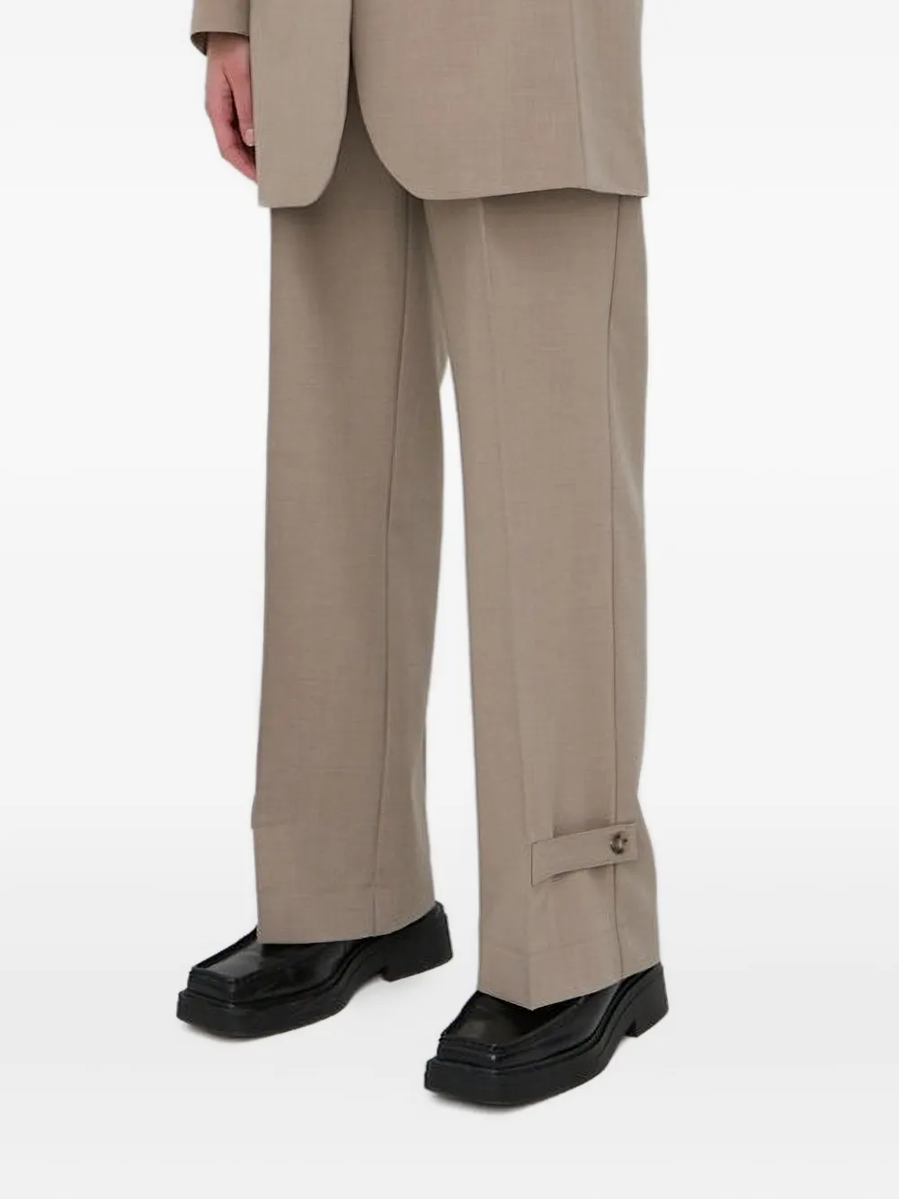 HERSKIND button-fastening tailored trousers | Brown | Image 1