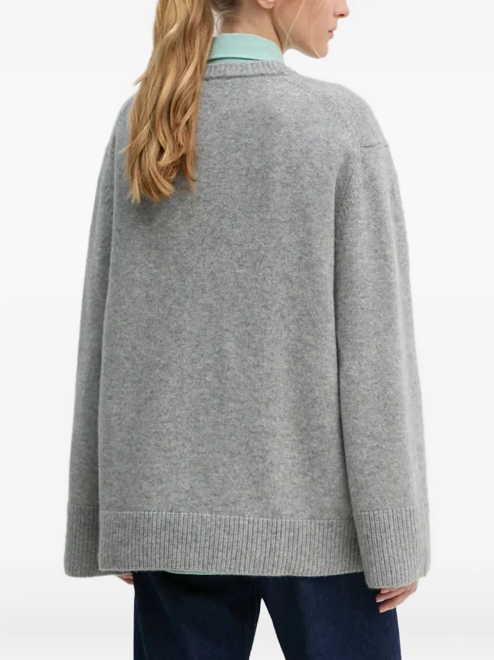 Herskind V-neck Ribbed Sweater In Gray