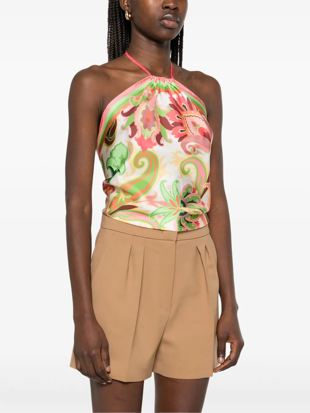 ETRO Top met paisley-print Roze