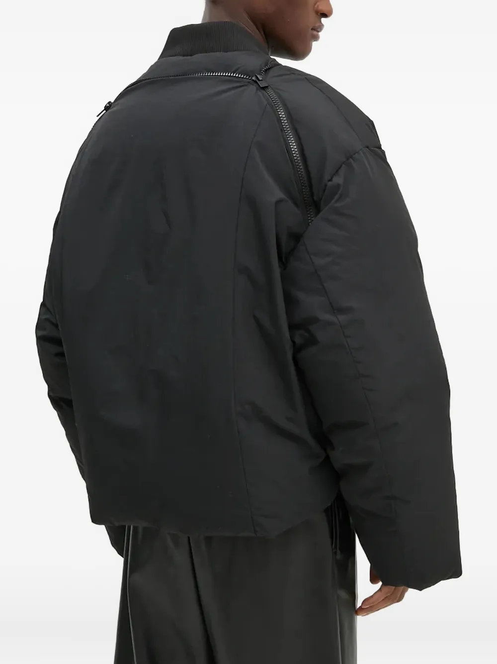 HELIOT EMIL Gewatteerd jack met ritsdetail Zwart