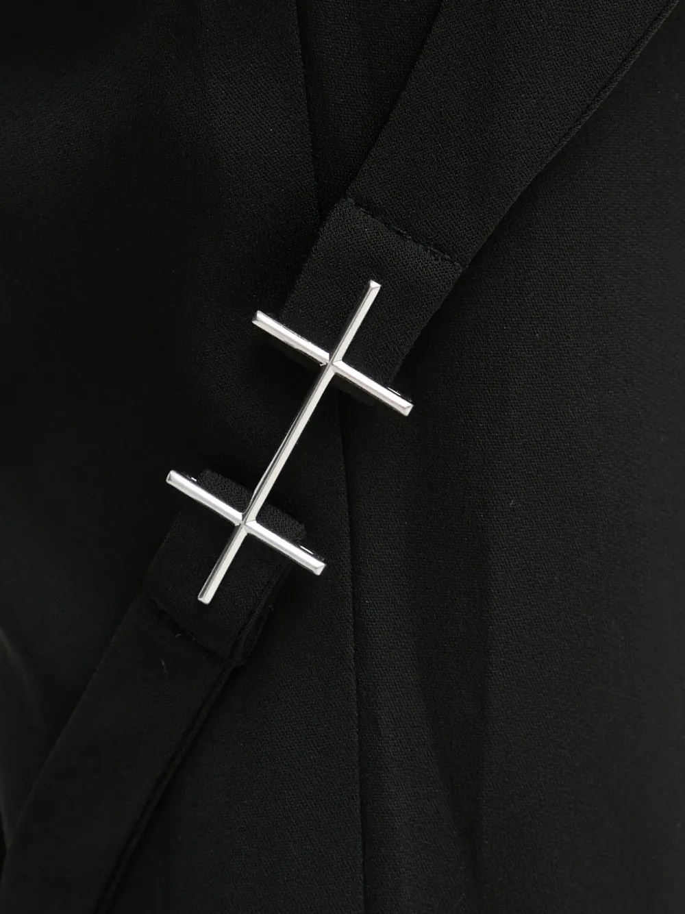 HELIOT EMIL Broek met banddetail Zwart