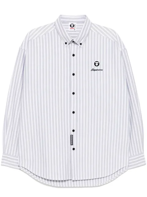 AAPE BY *A BATHING APE® camisa con rayas estampadas