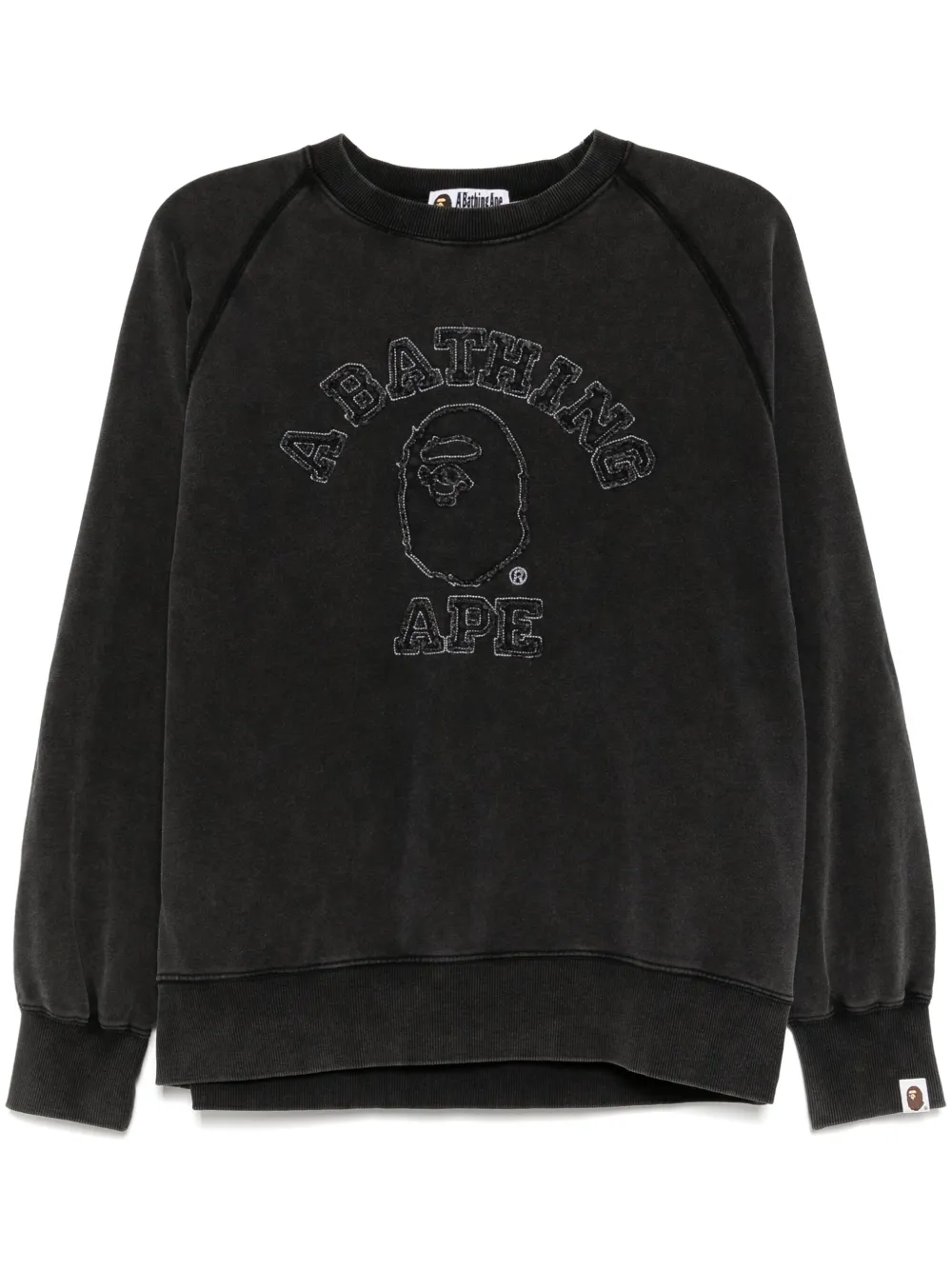 A BATHING APE® logo patch sweater | Black | Image 1