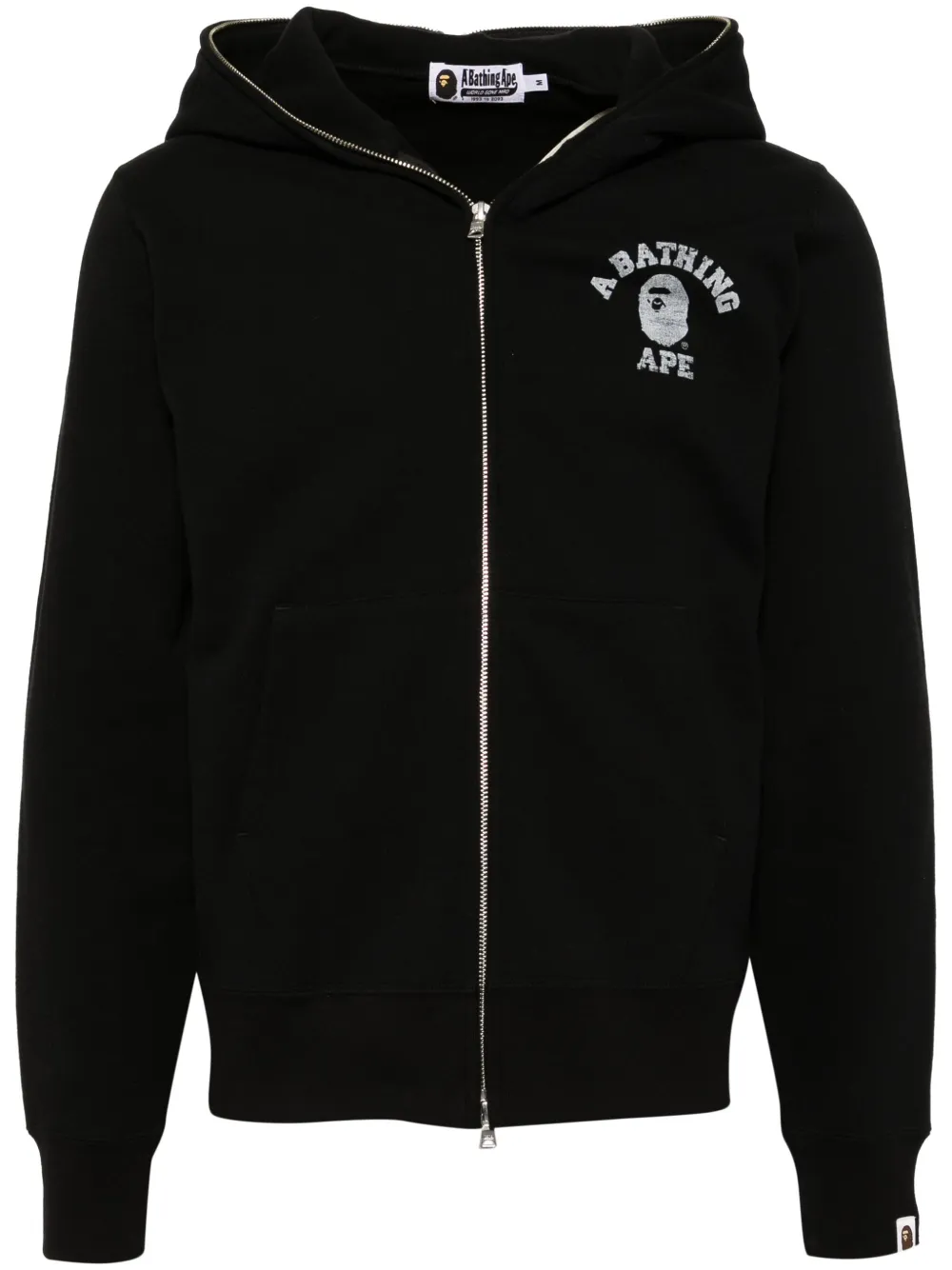 A BATHING APE Hoodie met logoprint Zwart