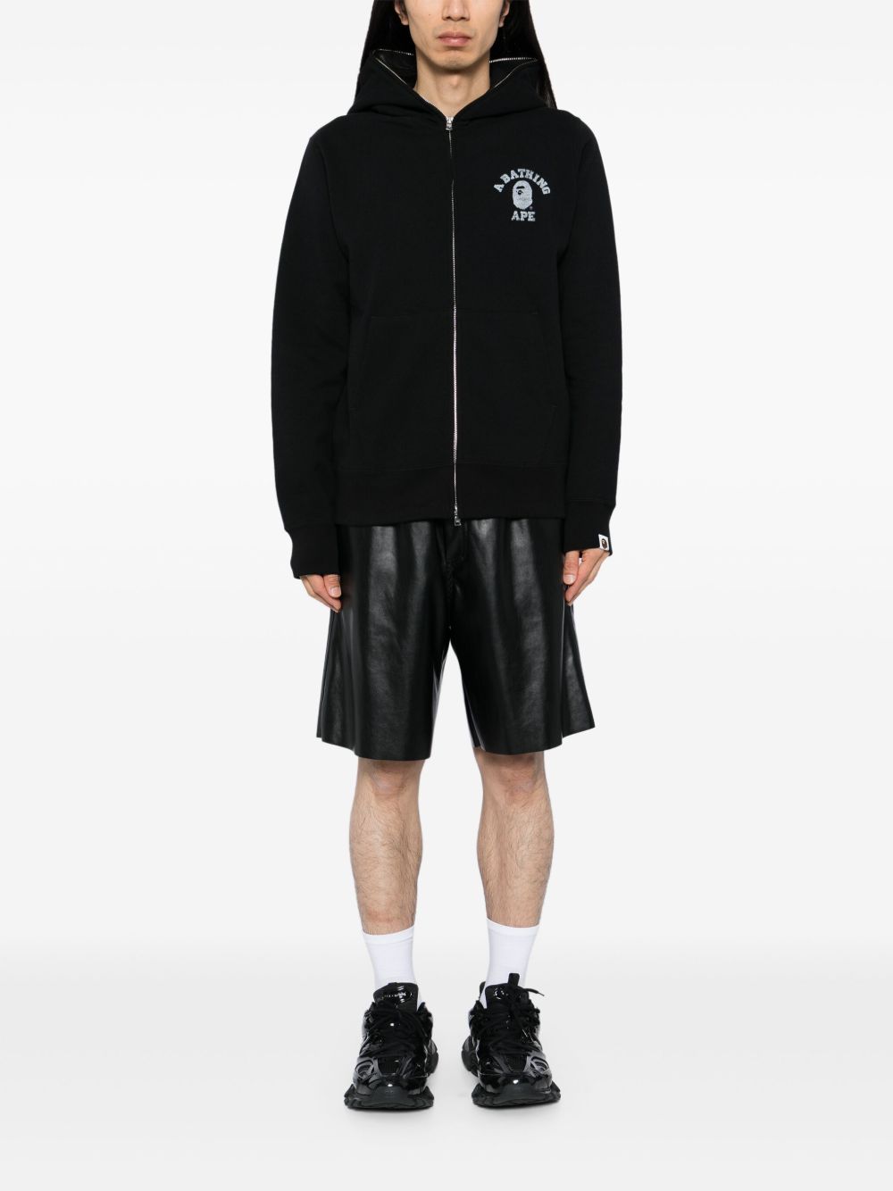 A BATHING APE® Hoodie met logoprint - Zwart