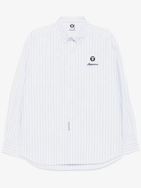 AAPE BY *A BATHING APE® camisa con rayas estampadas