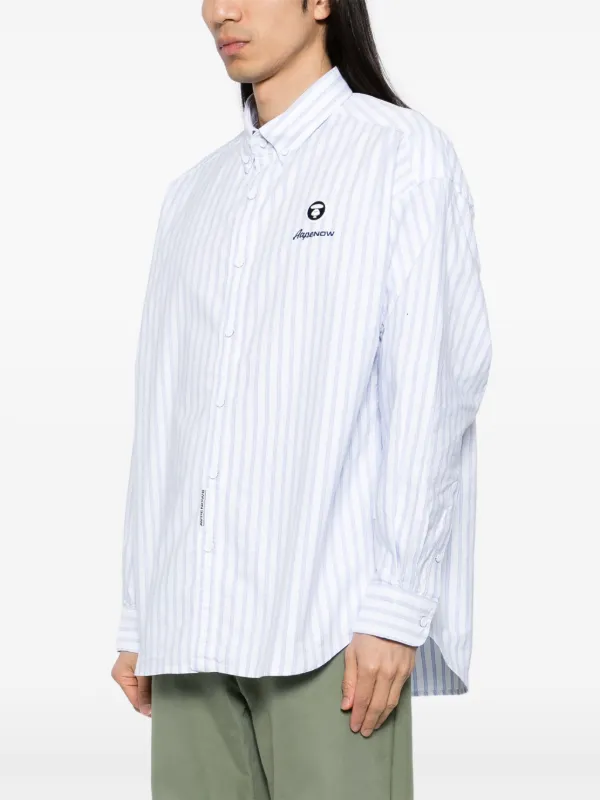 AAPE BY *A BATHING APE® ストライプ シャツ | ホワイト | FARFETCH JP