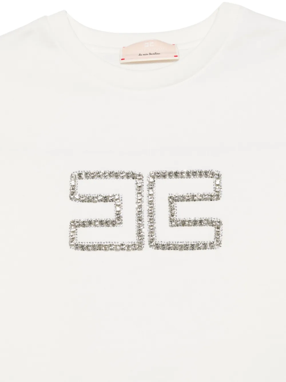 Elisabetta Franchi La Mia Bambina Sweater met logo Wit