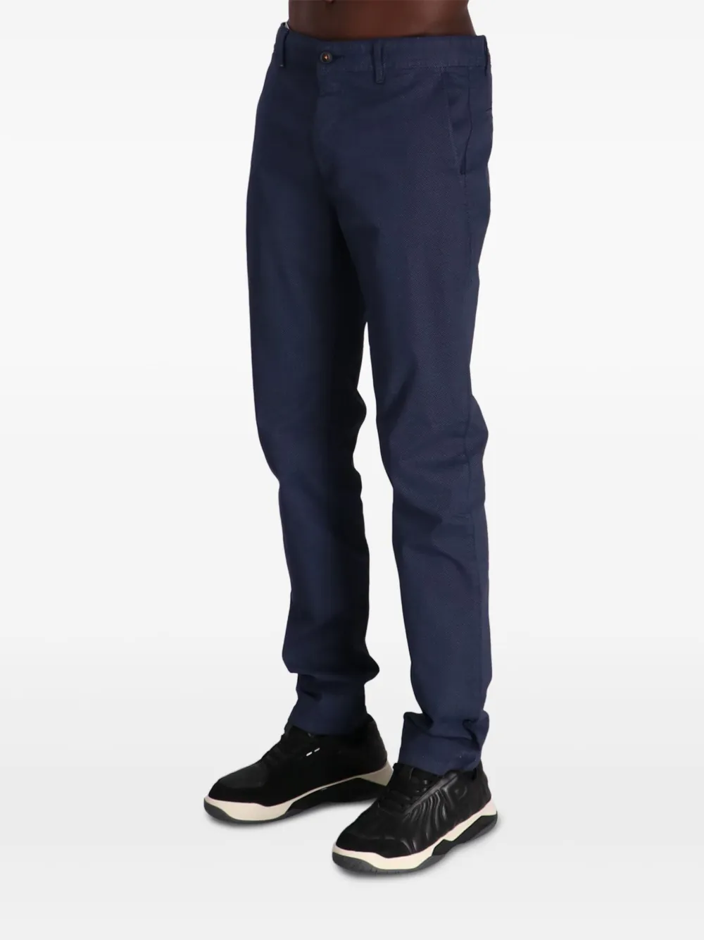 BOSS Broek met toelopende pijpen Blauw